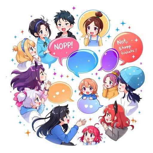 Chatting Chibi Circle Chatting Chibi Circle