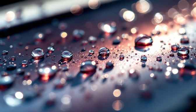 Droplets Meeting Metal