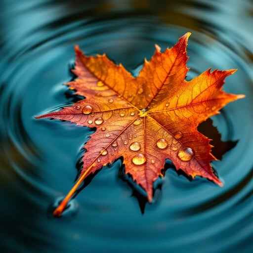 Autumn Leaf Floating