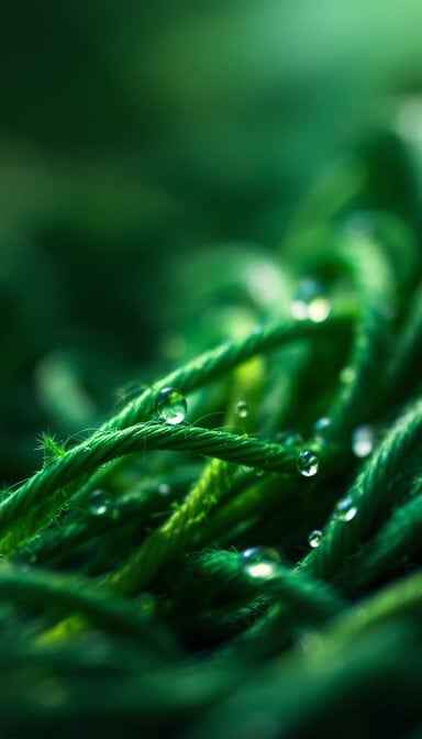 Dewy Green Fibers