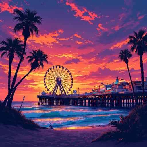 Pier At Sunset Pier At Sunset