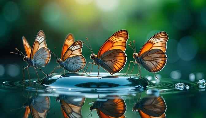 Butterfly Water Mirror Butterfly Water Mirror