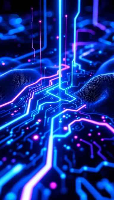 Glowing Circuit Pathways