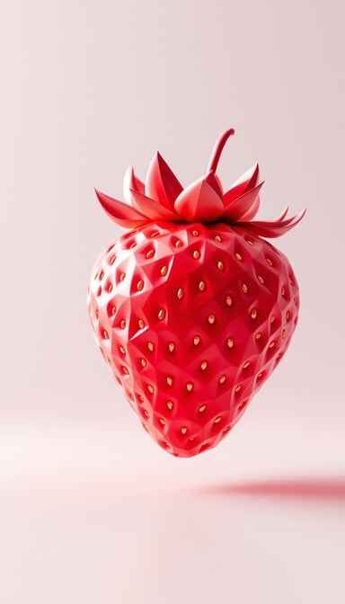 Geometric Floating Strawberry