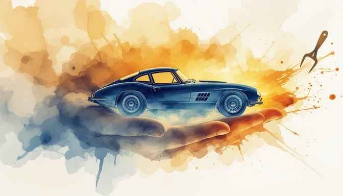 Vintage Automotive Art