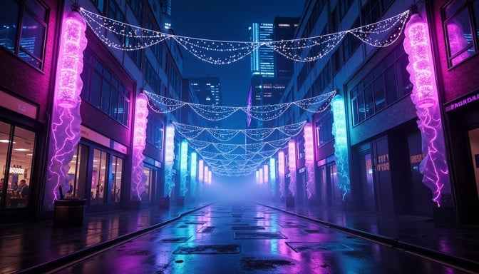 Neon Urban Corridor Neon Urban Corridor