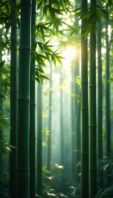 Sunlit Bamboo Grove Sunlit Bamboo Grove