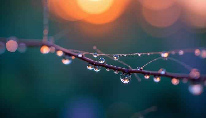 Dewdrops Catching Light