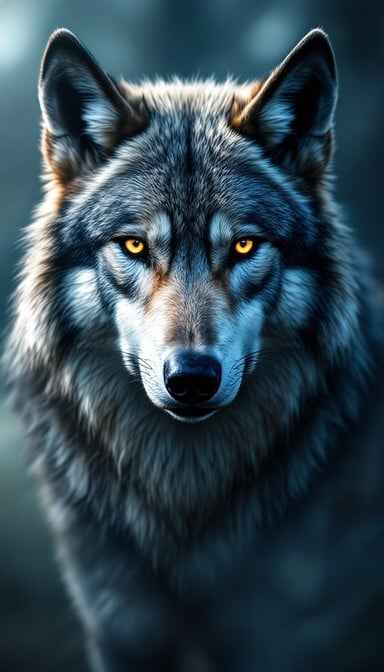 Fierce Wolf Portrait