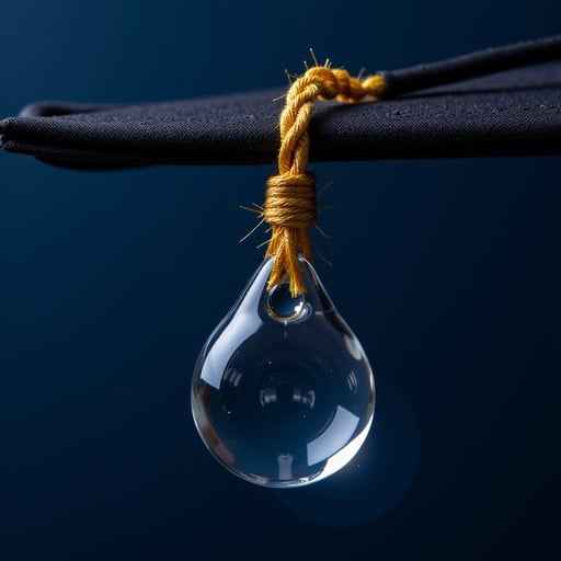 Suspended liquid jewel