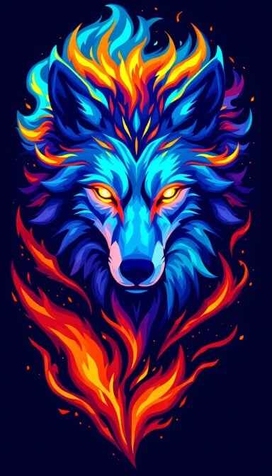 Flaming Wolf Spirit