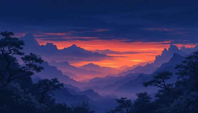 Purple Mountain Sunset Purple Mountain Sunset