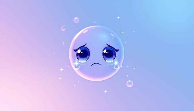 Crying Bubble Character Crying Bubble Character