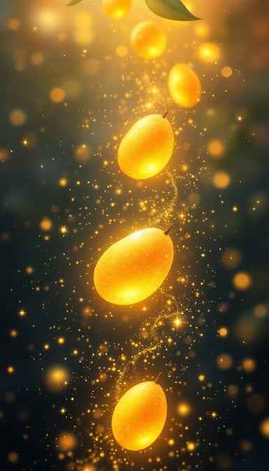 Glowing Golden Mangoes