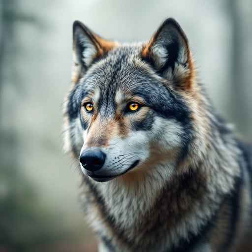 Majestic Wolf Portrait