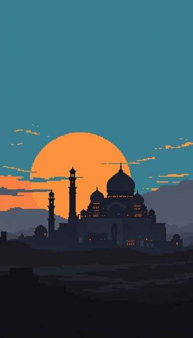 Desert Palace Sunset