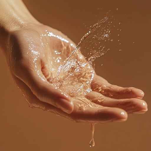 Hands catching water Hands catching water