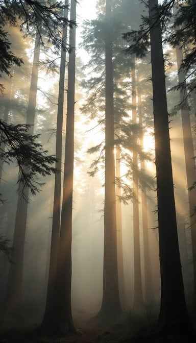 Misty Redwood Forest