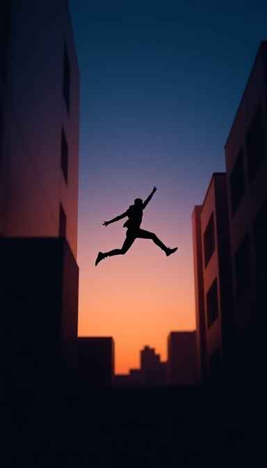 Urban Parkour Silhouette Urban Parkour Silhouette