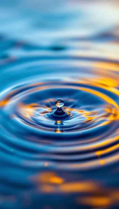 Rippling Golden Drop Rippling Golden Drop