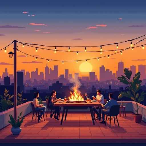 Sunset Rooftop BBQ