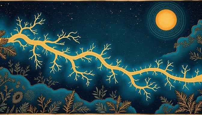 Luminous Golden Branches