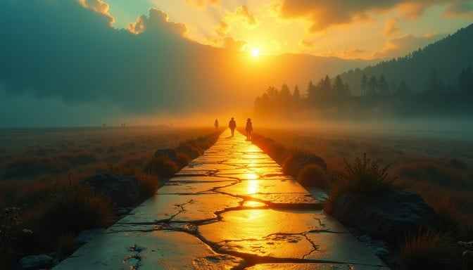 Golden Misty Path Golden Misty Path