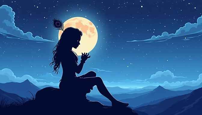 Moonlit Night Silhouette