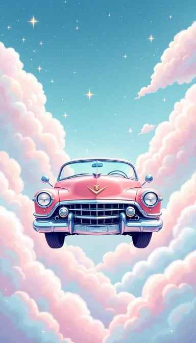 Flying Classic Car