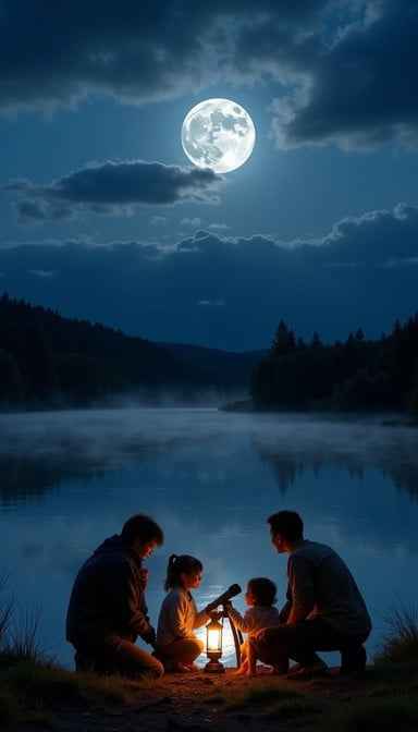 Moonlit Lakeside Gathering Moonlit Lakeside Gathering