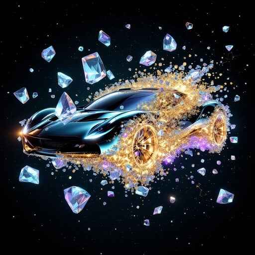 Crystalline Cosmic Car