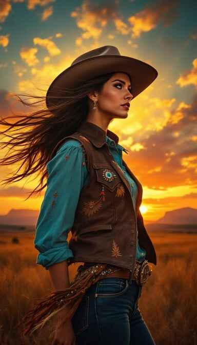 Sunset Cowgirl Portrait