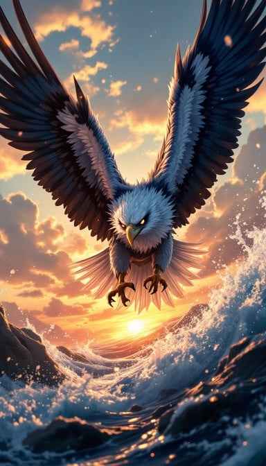 Eagle Diving Majestically Eagle Diving Majestically