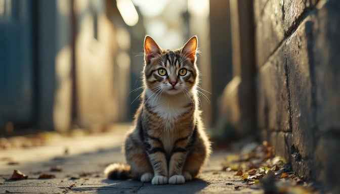 Alert Street Cat