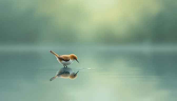 Bird Meets Reflection