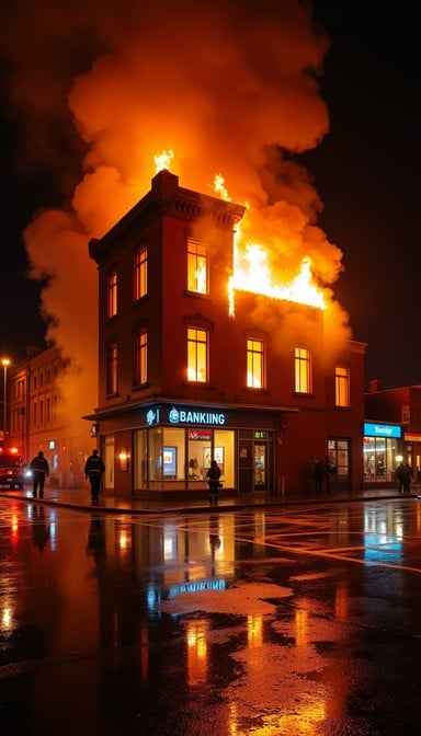 Inferno Consumes Bank