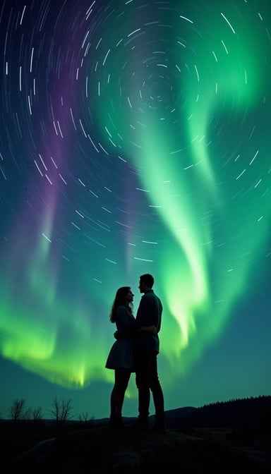 Northern Lights Embrace Northern Lights Embrace