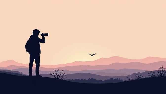 Solitary Bird Watcher