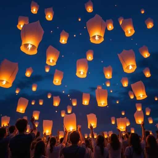 Lanterns Light Sky