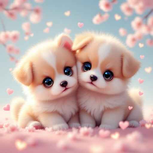 Kawaii Puppy Duo Kawaii Puppy Duo