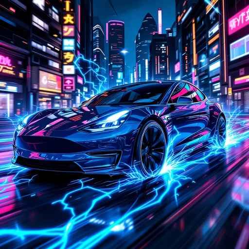 Neon Tesla Speed Neon Tesla Speed