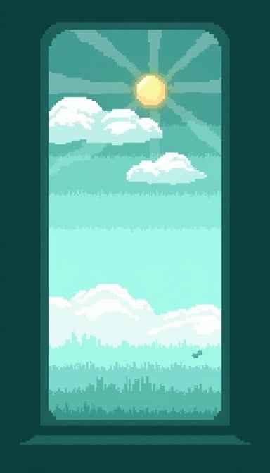 Teal Sky Window