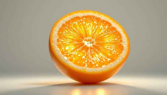 Glowing Orange Slice Glowing Orange Slice