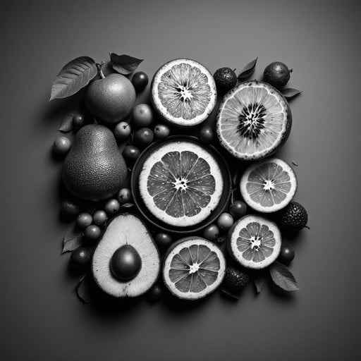 Monochrome Fruit Spiral