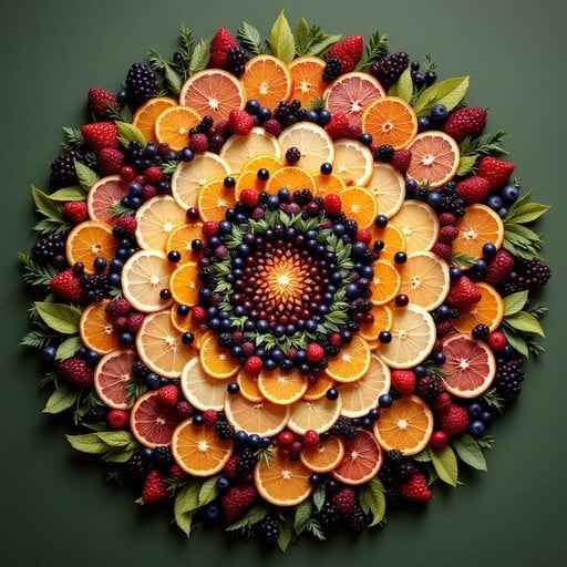 Fruity Mandala Art Fruity Mandala Art