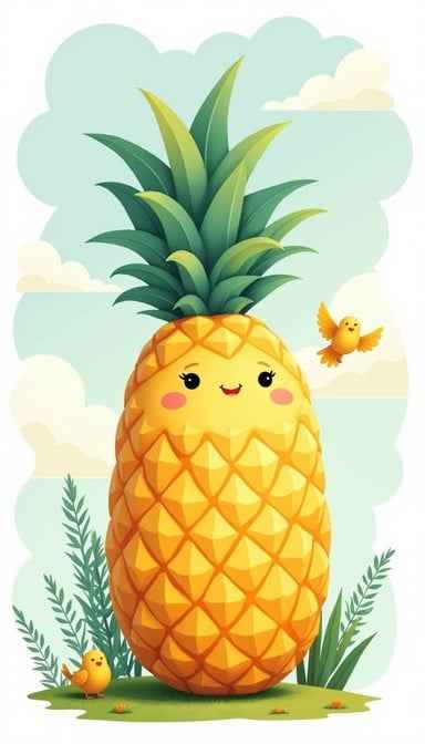 Happy Pineapple Friend