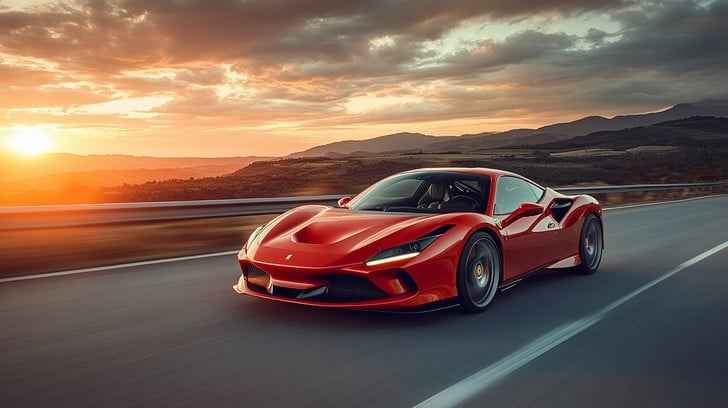Red sports car Red sports car