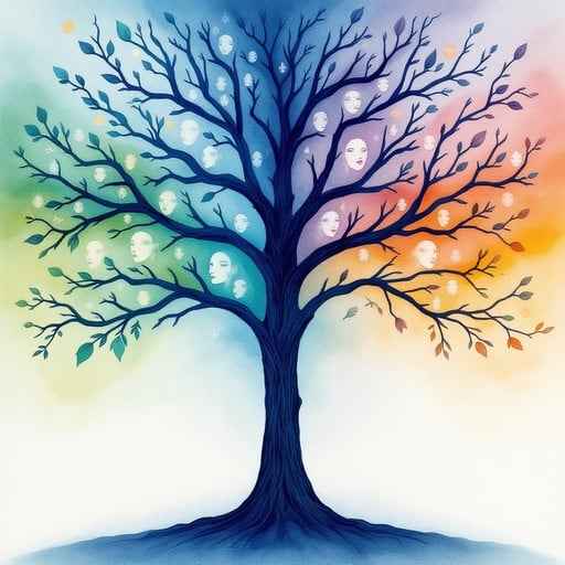 Rainbow Tree Silhouette Rainbow Tree Silhouette