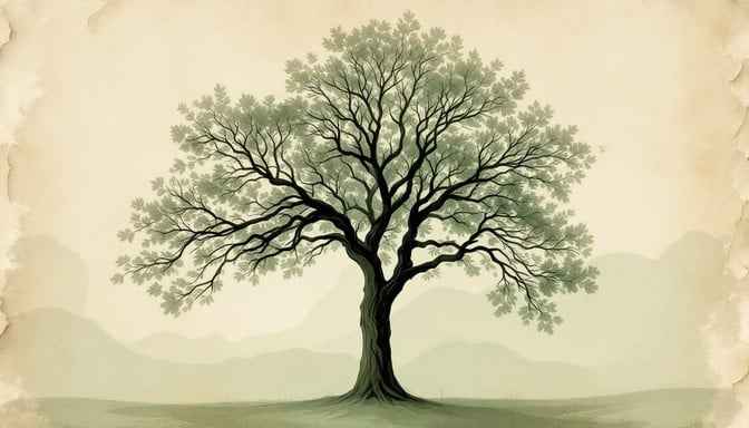 Solitary Tree Silhouette