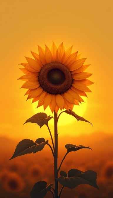 Sunflower Meets Sunset